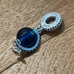 (sold) Authentic Pandora blue globe dangle charm (799430C01)